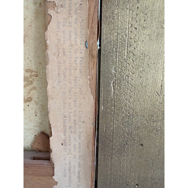 Gray Mid 20th Century Antonio De Vity (1901-1993) Italian Oil Painting Venice Canal Gondola Cityscape For Sale - Image 8 of 12