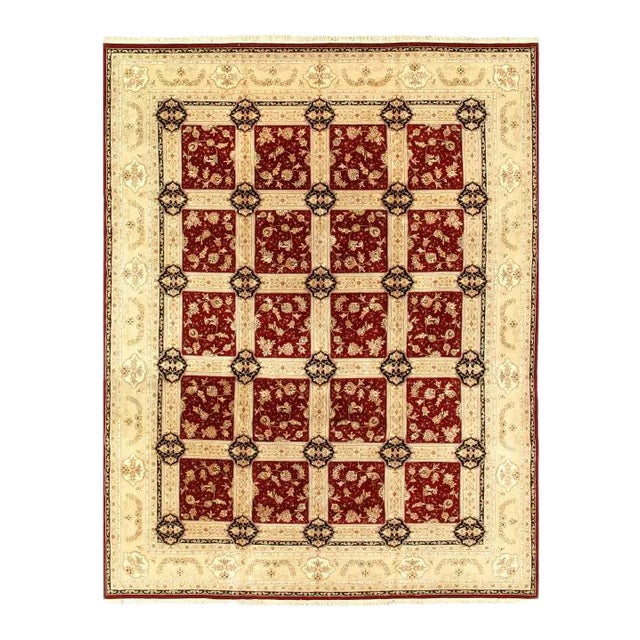 Pasargad Red Persian Hand Knotted Tabriz Design Rug- 12' X 15'4" For Sale