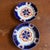 Blue Antique Gaudy Welsh Crescent Pinwheel Flow Blue Plates, a Pair, Circa 1840s For Sale - Image 8 of 12