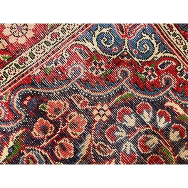 Navy Blue 1970s Vintage Persian Sarouk Runner For Sale - Image 8 of 10