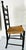 Textile L. Hitchcock Rush Seat, Stenciled Ladder Back Dining Chair c.1980. For Sale - Image 7 of 12
