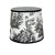 This black toile drum shade exudes timeless sophistication with its intricate pastoral design. The bold black pattern on a...