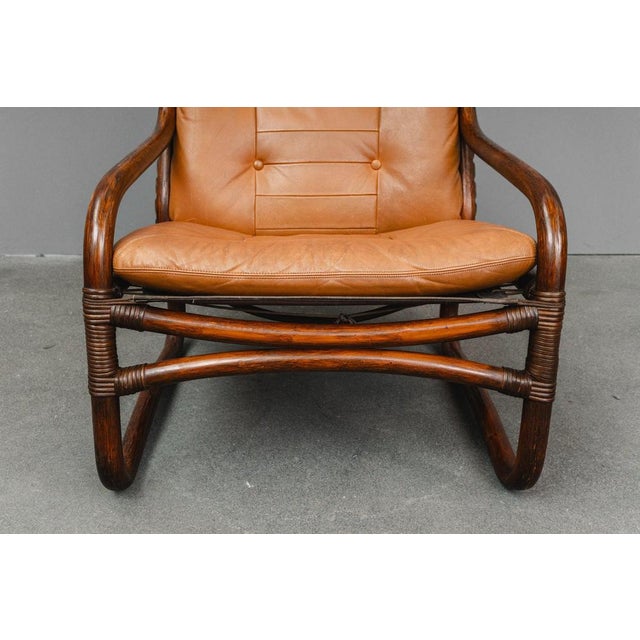 Mid-Century Leather Lounge Chair For Sale - Image 13 of 16