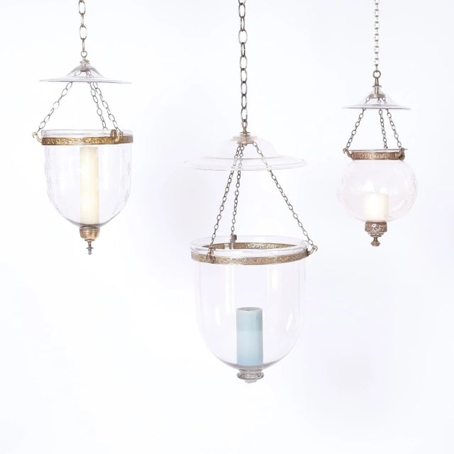 Antique Smoke Bell Light Fixture For Sale - Image 4 of 4