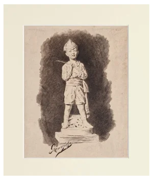 Marzichi, The Toy Soldier, Ink and Watercolor, Early 20th Century
