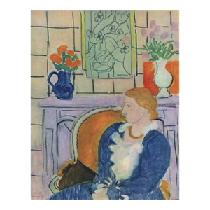 Matisse Blue Dress in Ochre Arm Chair LTD Edition Numbered Giclee