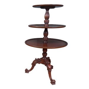 English 18th-Century Tripod Dumb Waiter Etagère