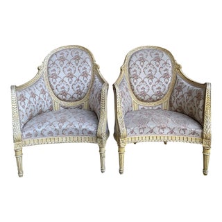Set of Louis XVI Bergere Armchairs For Sale
