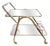 Vintage Bottle Trolley in Brass and Glass with Briar Details, Italy, 1960s For Sale