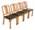 Henredon Style Mid-Century Hollywood Regency Carved Walnut and Cane Dining Chairs, Set of Four For Sale