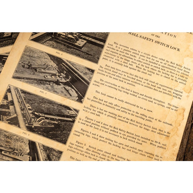 Antique Patent Model Railroad Safety Switch Lock With Documents by Hall For Sale - Image 10 of 17