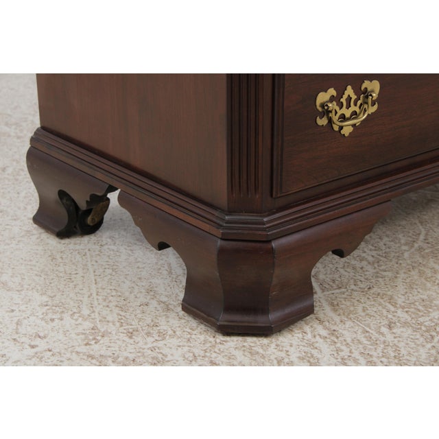 Ethan Allen Cherry Georgian Court 10 Drawer Dresser For Sale - Image 10 of 13