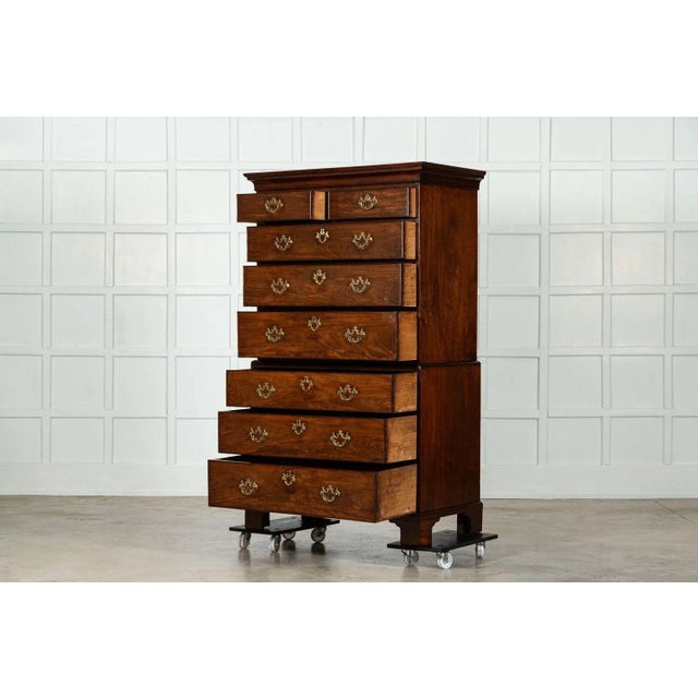 Circa 1820 english george iii mahogany chest on chest base w104 x d58 x h85 cm top w106 x d59 x h95 cm together w106 x d59...