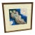 Nancy Willis Lovers in Blue Signed Pastel/Oil on Paper, Circa 1985 For Sale