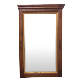 Vintage Victorian Style Mahogany Wall Mirror For Sale