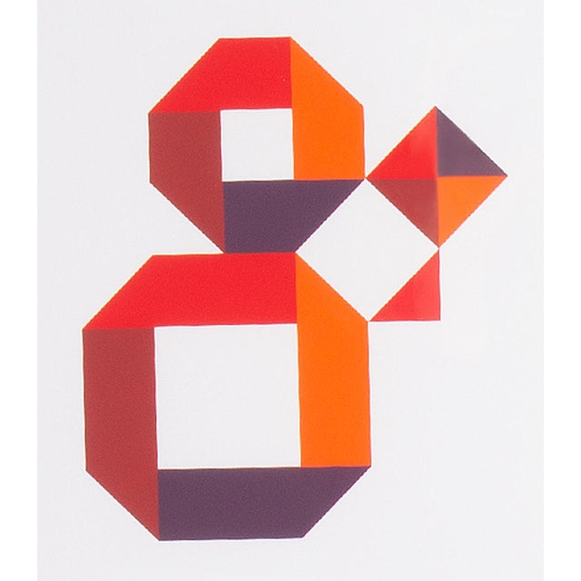 A 1995 serigraph print, titled Konstruktion and Intuition, by the German artist Anton Stankowski (1906-1998). This print...