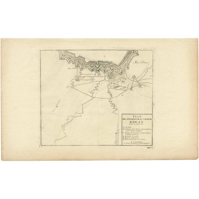 Attack Plan of Douay Fortress, France, 1710 For Sale - Image 12 of 12