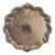 Vintage Silver Plated Engraved Footed Tray With Scalloped Edge For Sale