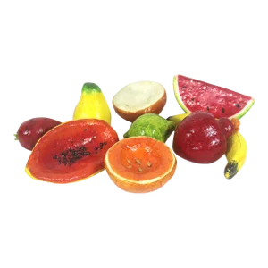 Set of 9 Vintage Paper Maché Summer Fruit Melon for Kitchen Styling