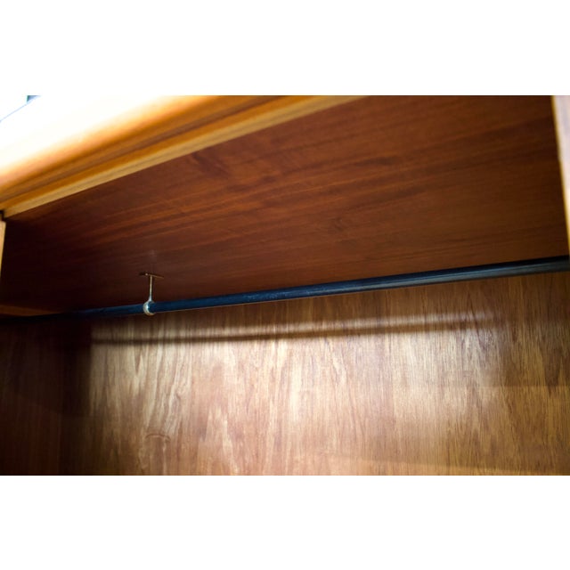 Teak Double Sliding Door Wardrobe from Austinsuite, 1960s For Sale - Image 10 of 11