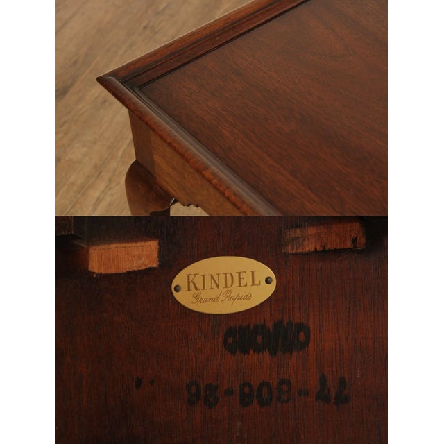 Brown 1980s Kindel Queen Anne Style Mahogany Tea Table For Sale - Image 8 of 13