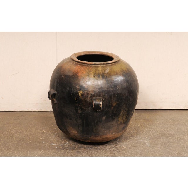 Ceramic Large Mid 20th Century Guatemalan Tamalero Pot with Handles For Sale - Image 7 of 10