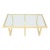 1970s Brass Frame Shape Base Glass Top Rectangular Coffee Table For Sale - Image 11 of 11