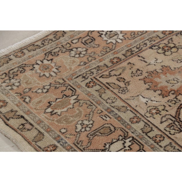 Textile Antique Turkish Hereke Rug, Brown and Beige Floral Medallion - Rug & Kilim For Sale - Image 7 of 9