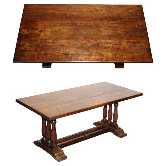 Vintage Hardwood Rectangular Dining Table For Sale - Image 16 of 16