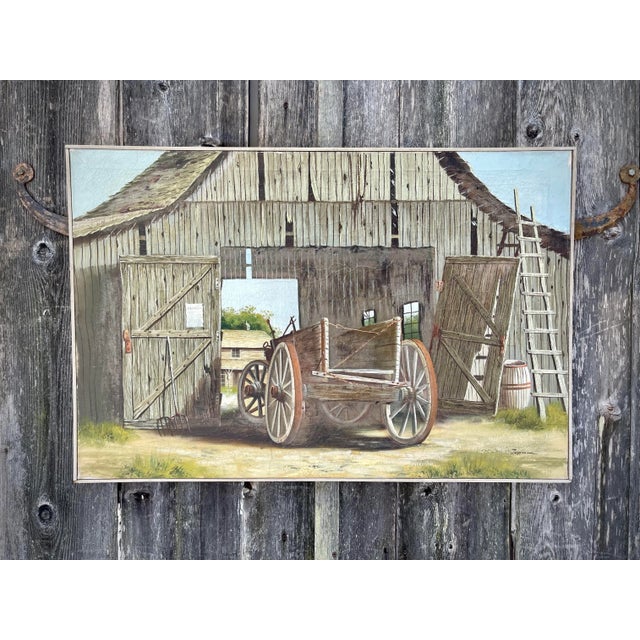 Early 20th Century Rural Pennsylvania Landscape Oil Painting, Framed For Sale - Image 13 of 13