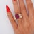 10 Carat Rubellite Tourmaline Diamond 18k Gold Vintage Cocktail Ring, Size 7.75 For Sale - Image 12 of 12
