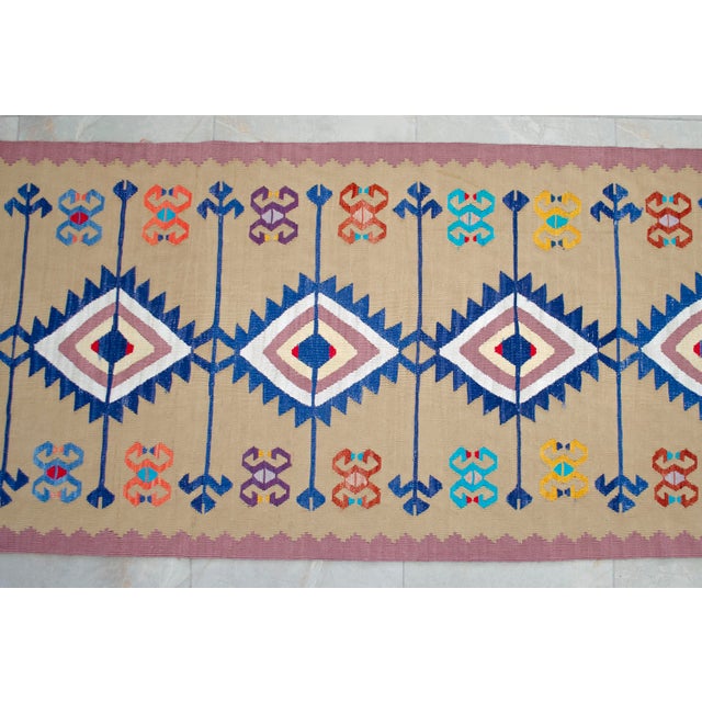 Hand Woven Silk Runner Rug . Traditional Anatolian Design Hallway Long Runner Rug Stair Runner New - 2′8″ X 14′4″ For Sale - Image 11 of 15