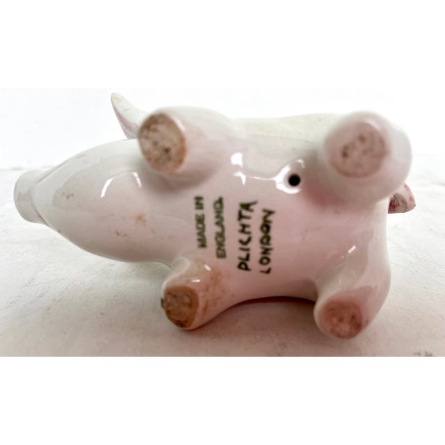 Mid 20th Century Plichta Clover Design Hand Painted Ceramic Pigs - Set of 2 For Sale - Image 14 of 14