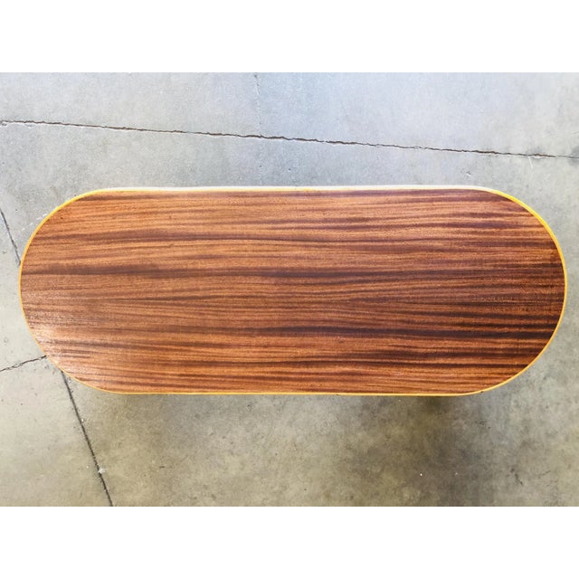 Wood Restored Vintage Vertically Stacked Rattan Coffee Table W/ Mahogany Top For Sale - Image 7 of 8