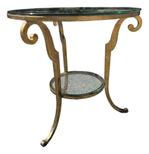 1960s Hollywood Regency Gilt Iron Side Table