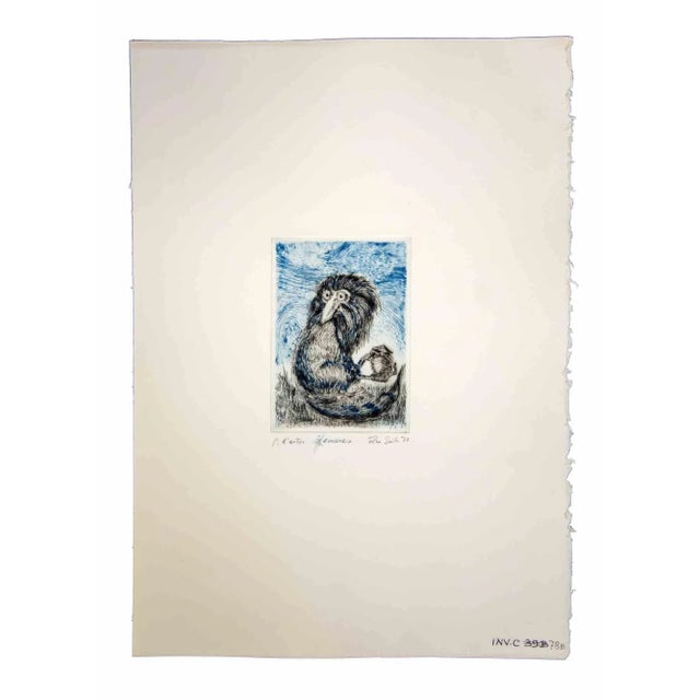 Lemur is an original etching realized by Leo Guida in 1970. Good condition. Dated and signed by the author. Artist proof....