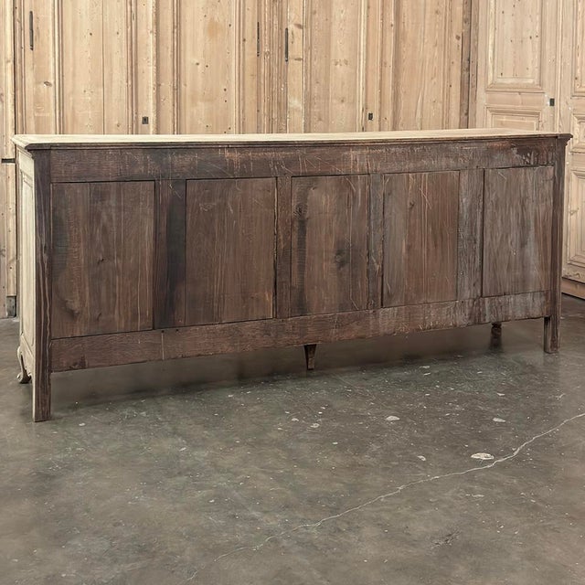 Grand Antique Country French Louis XV Buffet in Stripped Oak For Sale - Image 18 of 18