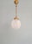 Bauhaus Art Deco Pendant Light in Frosted Molded Pressed Glass, 1930s For Sale - Image 3 of 12