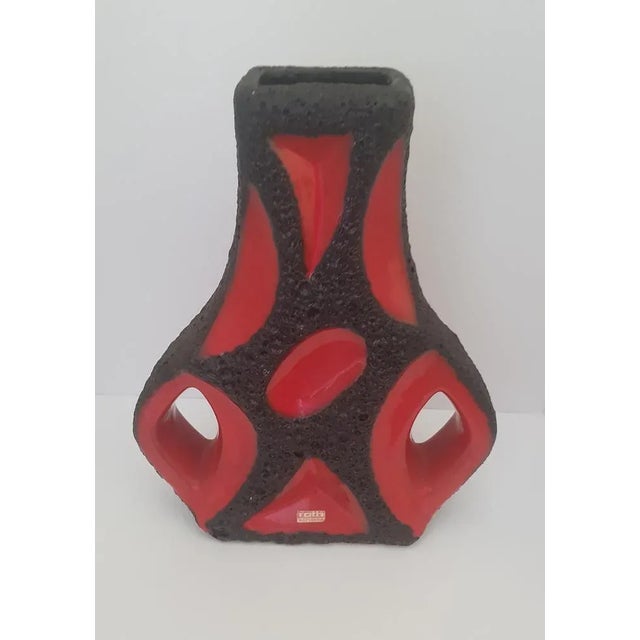 Mid-Century Modern Fat Lava Guitar Vase from Roth, 1970s For Sale - Image 3 of 5