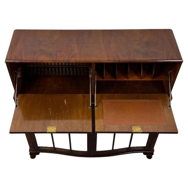 2000 - 2009 Antique 20th Century Figured Walnut Fitted Cabinet For Sale - Image 5 of 12