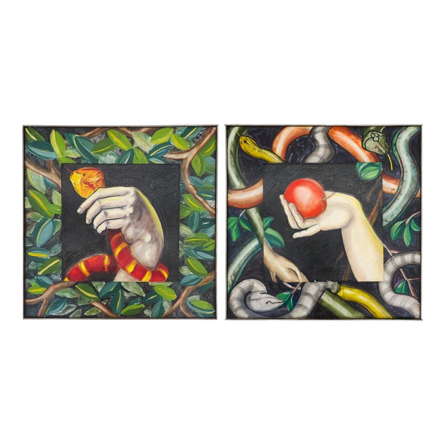 Adam and Eve - Sally Gilchrist, C. 1990 - Set of 2 For Sale