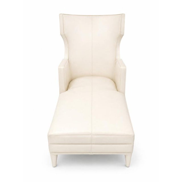 Contemporary Lui Lounge Chair in Leather and Wood by Christophe Perichon For Sale - Image 3 of 8