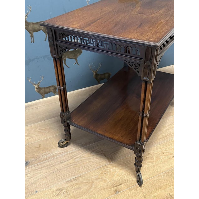 Antique Victorian Trolley in Mahogany, 1890s For Sale - Image 9 of 12