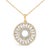 Contemporary 14K Yellow Gold Plated Sterling Silver 1 1/6 Cttw Diamond Sunburst Medallion Pendant Necklace For Sale - Image 3 of 4