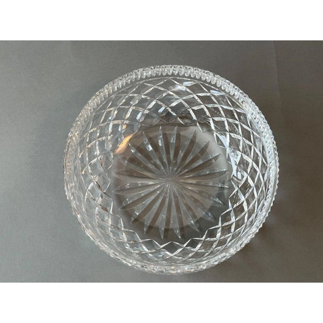 Vintage Waterford Crystal Diamond Faceted Glass Bowl For Sale In Tampa - Image 6 of 12