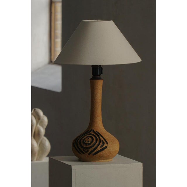 Mid-Century Danish Brutalist Stoneware Table Lamp, 1960s-1970s For Sale - Image 14 of 15