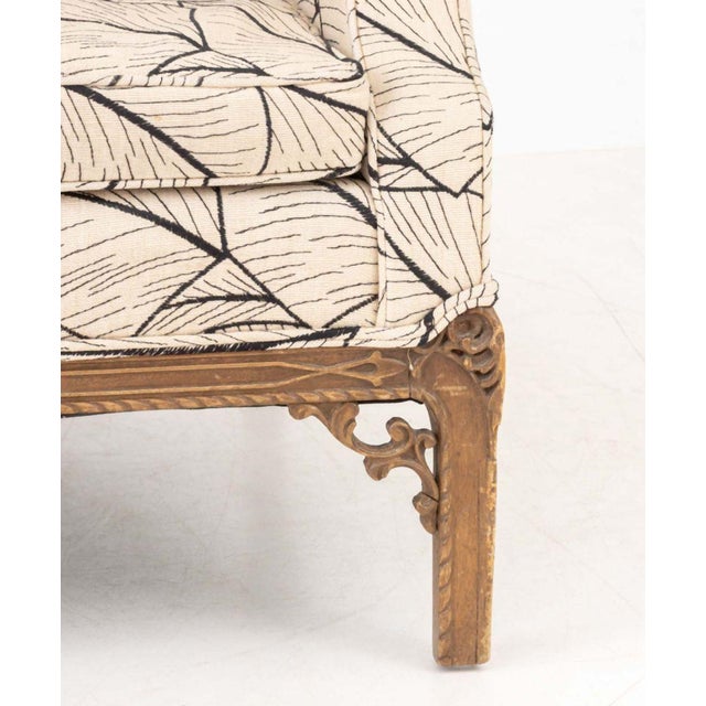 Chinese Chippendale Style Upholstered Settee For Sale - Image 4 of 8