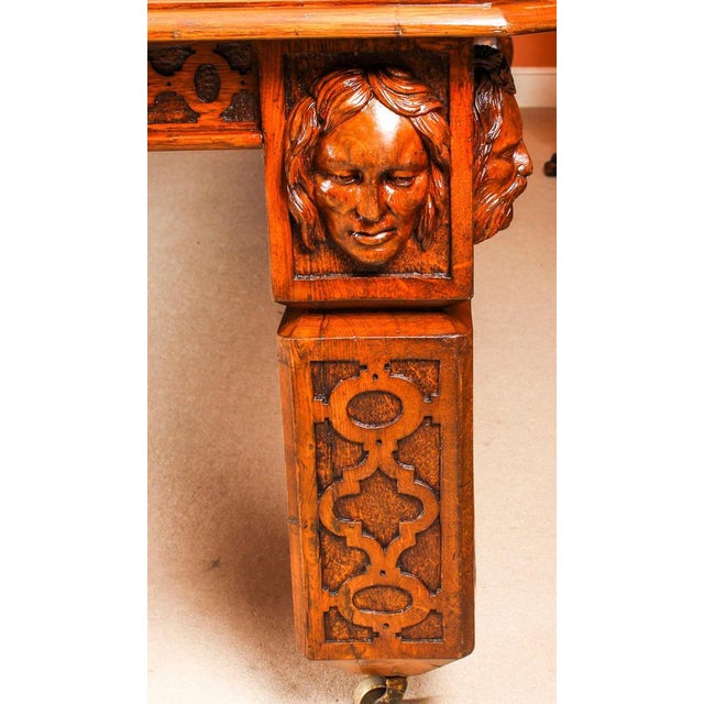 19th Century Elizabethan Revival Pollard Oak Extending Dining Table For Sale - Image 17 of 18