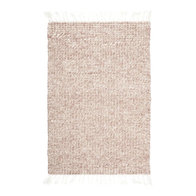 Contemporary Dhurrie Gift-Sized Beige & Ivory Wool Rug by Rug & Kilim India For Sale