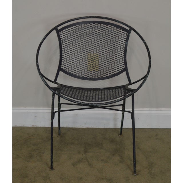 Salterini Vintage 1960's Wrought Iron "Radar" Patio Lounge Chair Chairish